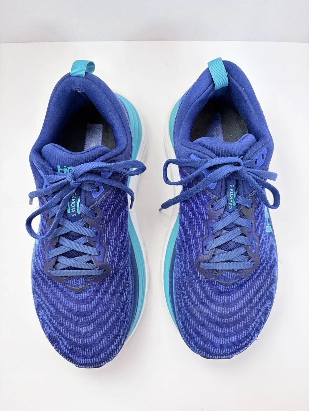 Hoka Cushioned Running Shoes Gaviota 5 Stability Sneakers Blue Teal Size 7.5